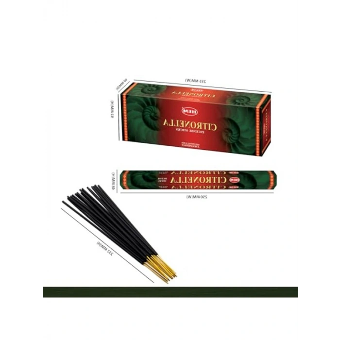 120 Adet Citronella Tütsü Çubuğu, Doğal Kokusuyla