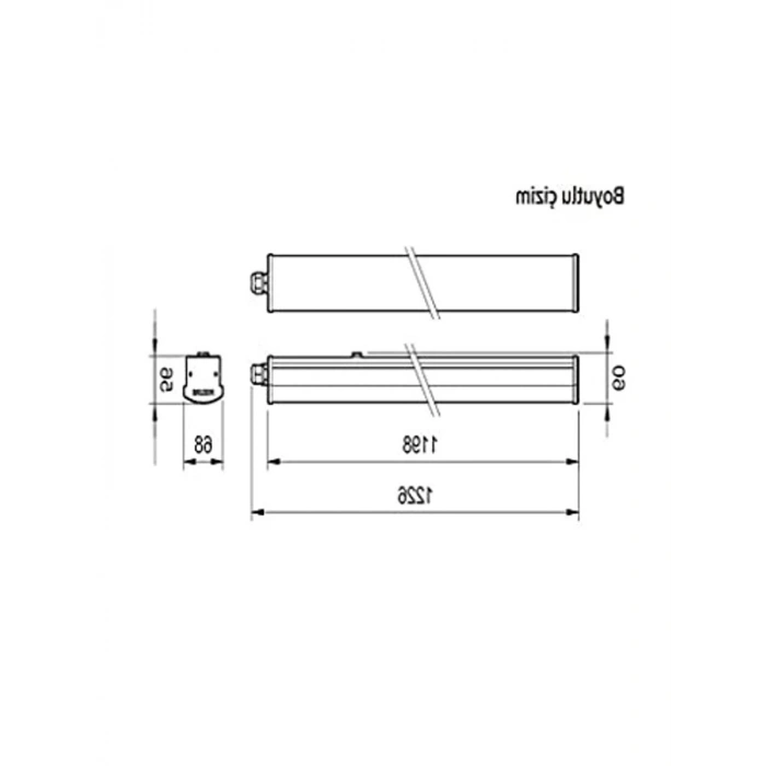 120 cm Uzunluğunda Su Geçirmez LED Bant Armatür, Nötr Beyaz