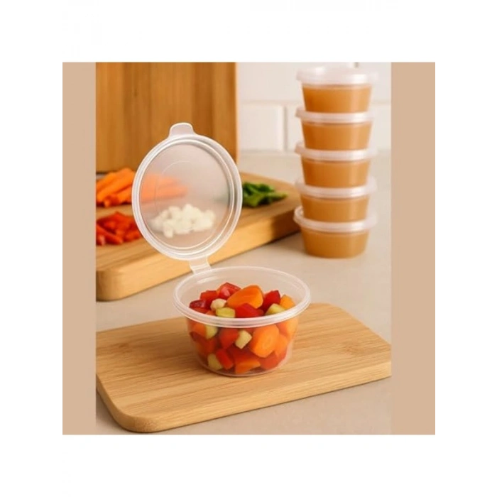 120 ml Kapasiteli 50 Adet Sızdırmaz Saklama Kabı, Dondurucu Uyumlu