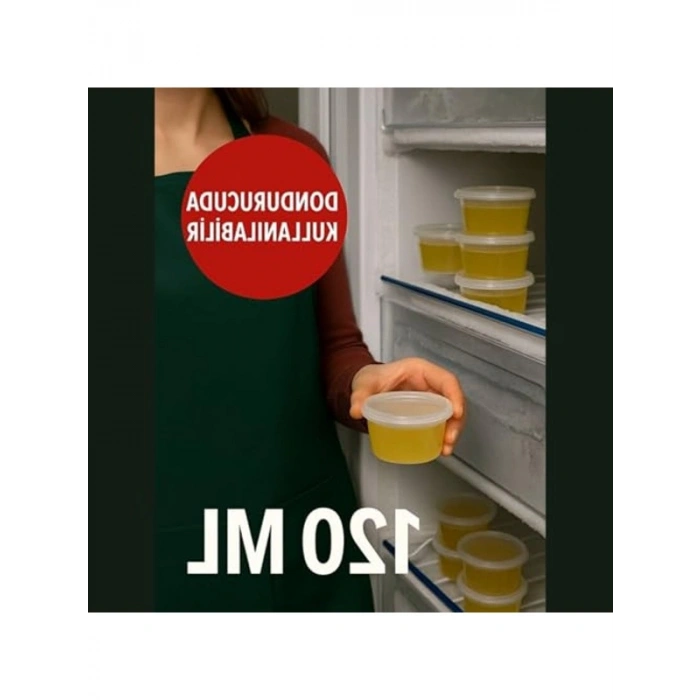 120 ml Kapasiteli 50 Adet Sızdırmaz Saklama Kabı, Dondurucu Uyumlu
