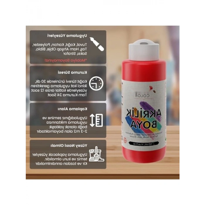 120 ml Kırmızı Akrilik Boya