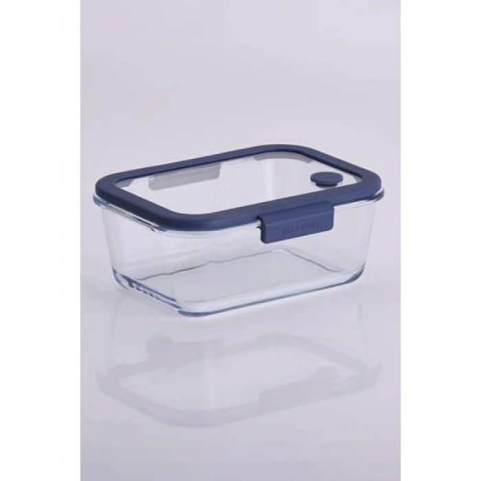 1200 ML Vakumlu Cam Saklama Kabı, Mavi Renk