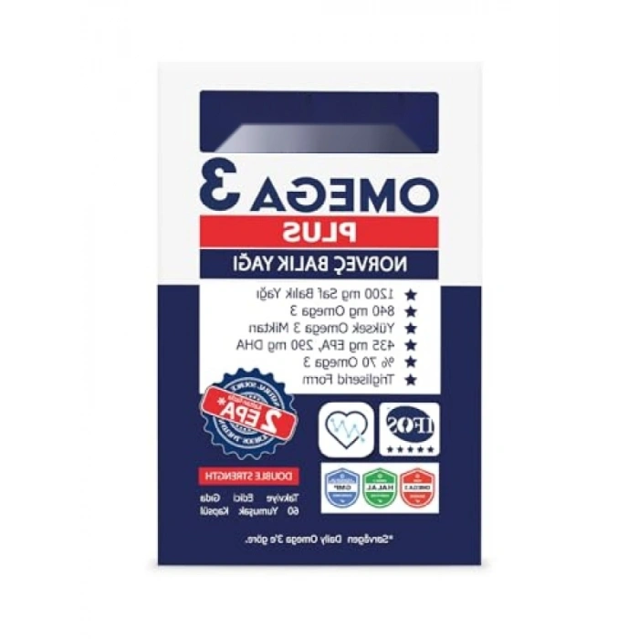 1200mg Yüksek Dozda Balık Yağı - 60 Yumuşak Kapsül