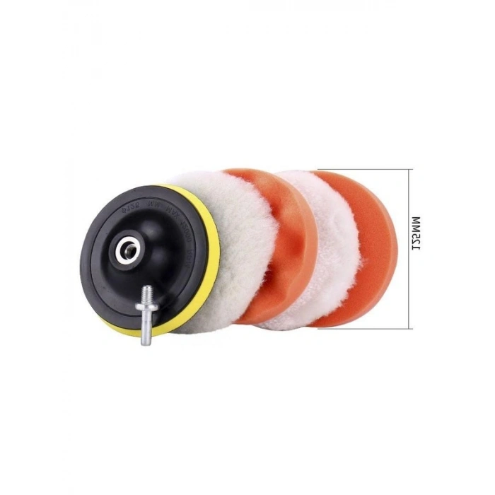 12.5 cm Boyutunda 6 Parça Oto Pasta Cila Polisaj Seti, Etkili Temizlik