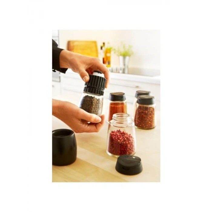 12,5 cm Siyah Baharat Değirmeni