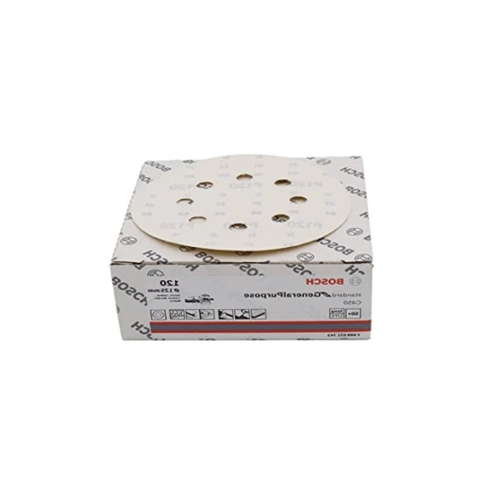125 mm 120 Kum Zımpara, 8 Delikli