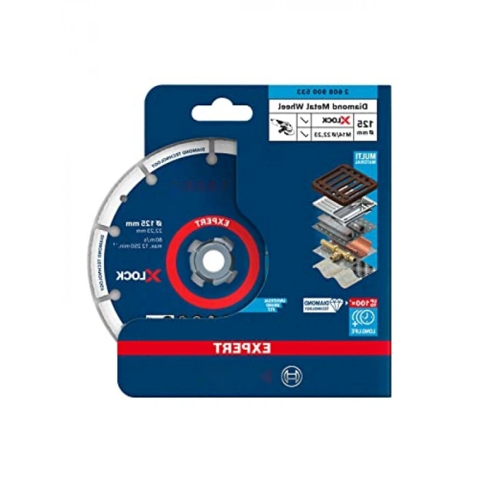 125 mm Elmas Kesme Diski, X-LOCK Sistem, Uzun Ömürlü