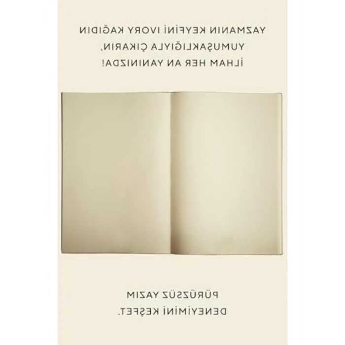 128 Yapraklı Çizgisiz B5 Defter - Krem Renk