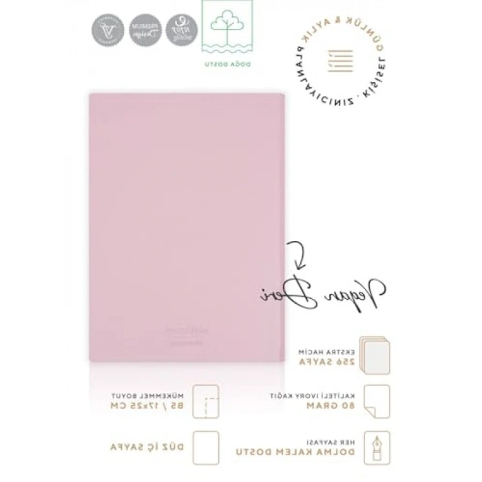 128 Yapraklı Çizgisiz B5 Defter - Krem Renk