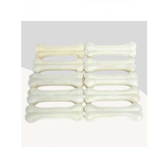 12Cm Beyaz Press Çiğneme Kemiği 10Lu Paket