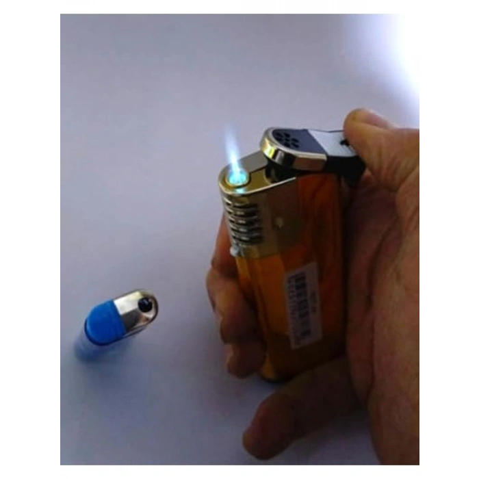 12cm Rüzgarda Sönmeyen Led Işıklı Çakmak, Doldurulabilir