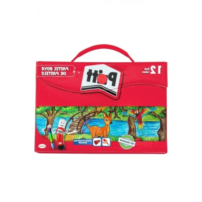 12’li Canlı Renk Pastel Boya Seti - Taşınabilir Ambalaj