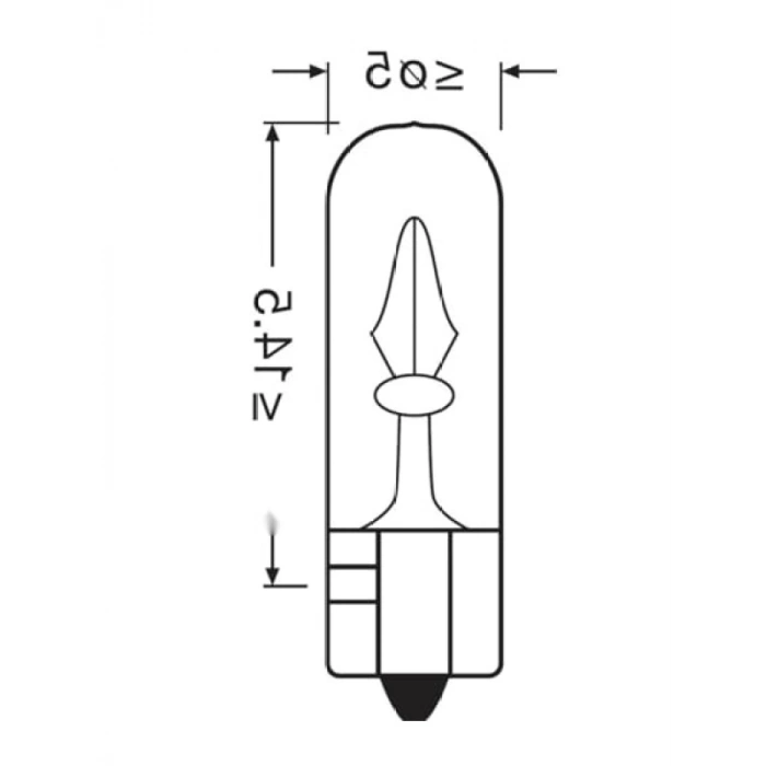 12V 1.2W Mini Dipsiz Gösterge Ampul Seti (2 Adet)