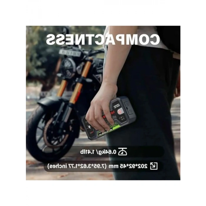 12V 1350Amp Akıllı Akü Takviye ve Powerbank, LED Lamba ile Birlikte