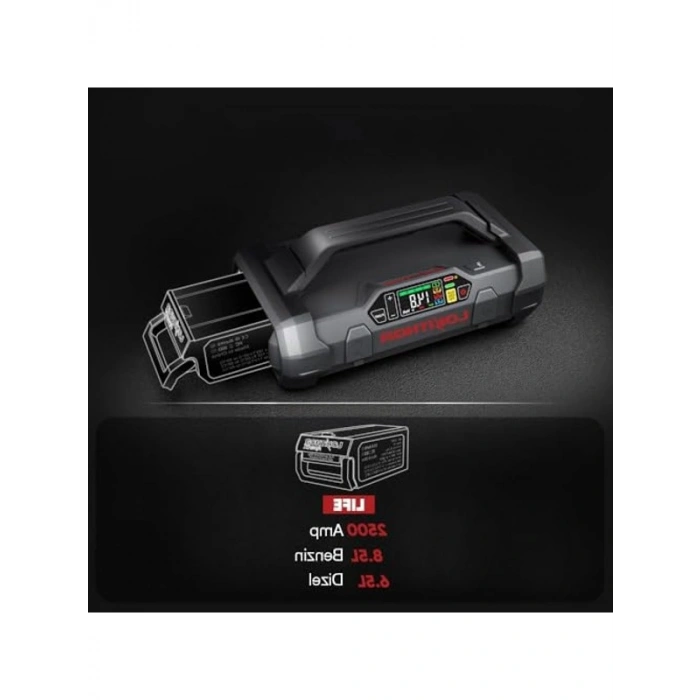 12V 2500Amp Akü Takviye, Pompa ve Powerbank ile Birlikte