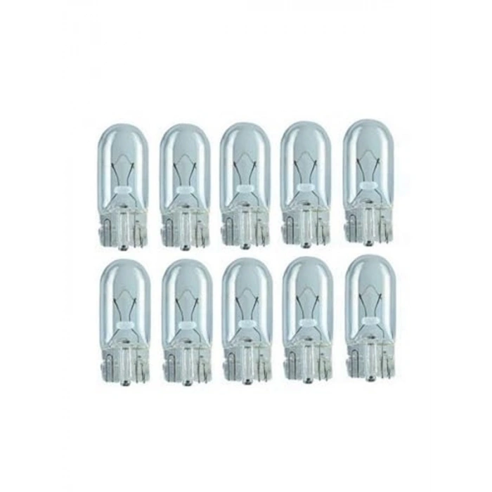 12V 5W W5W T10 Dipsiz Ampul, 10 Adet Paket