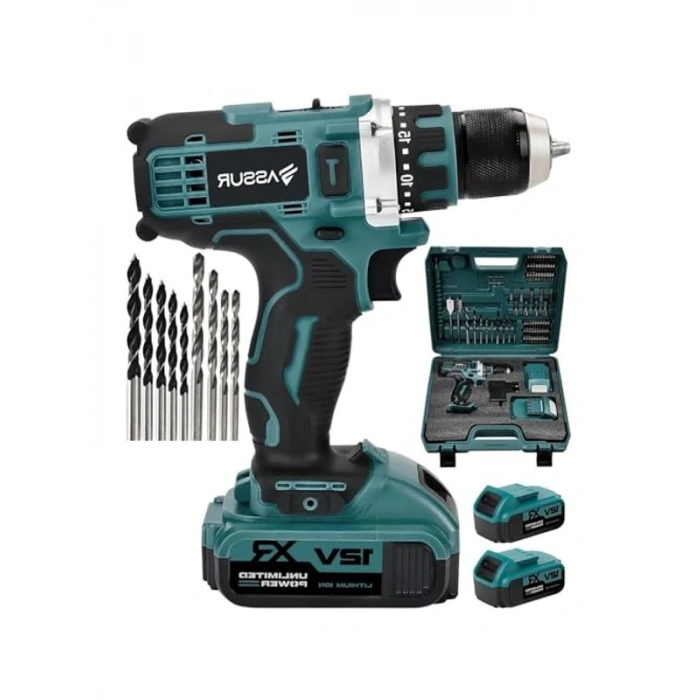 12V Akülü Matkap, 84 Parça Uç Seti ile Pratik Kullanım