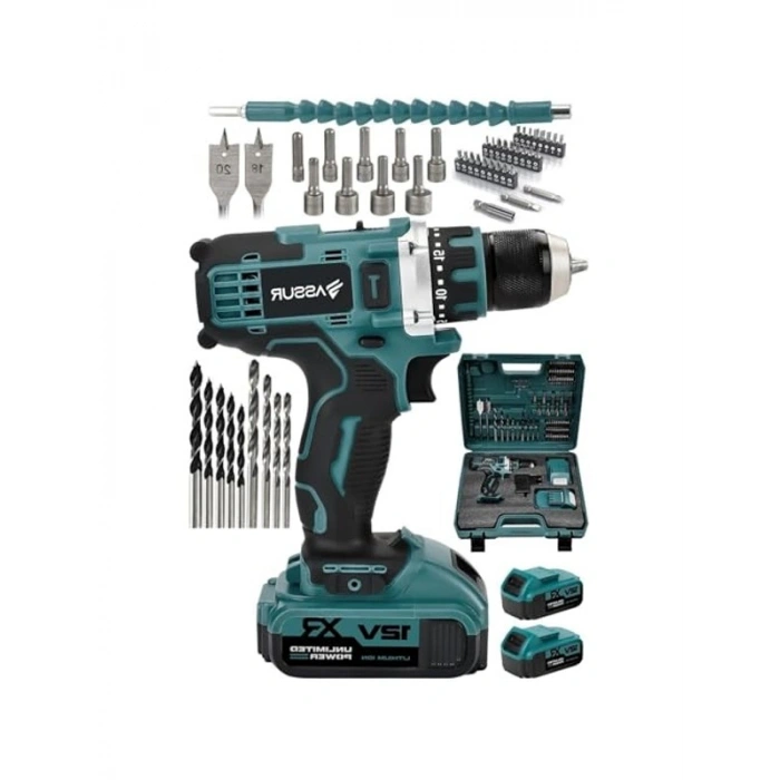 12V Akülü Matkap, 84 Parça Uç Seti ile Pratik Kullanım