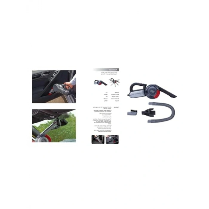 12V Araç Süpürgesi - 440 ml Toz Haznesi