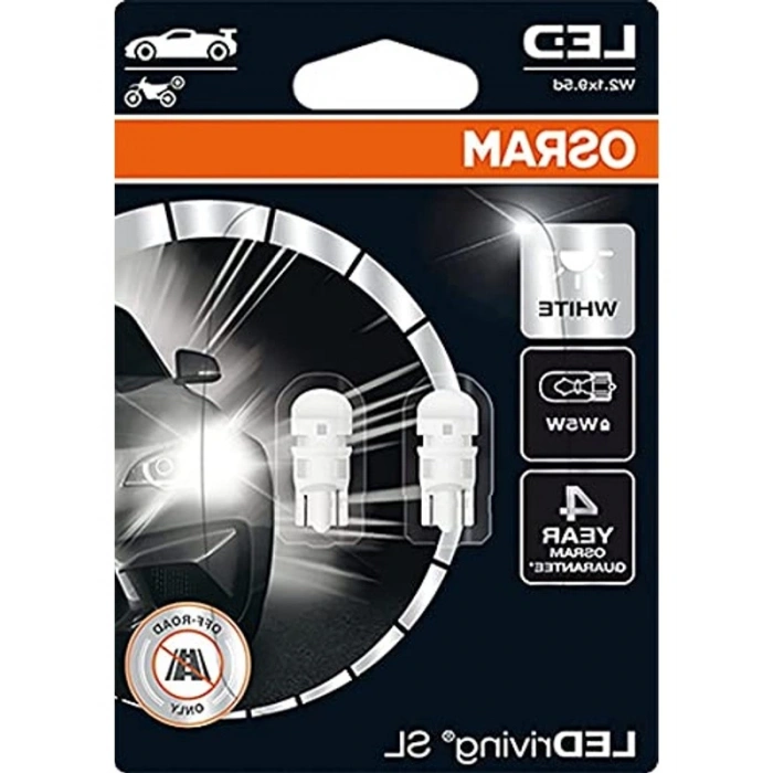 12V LED Park Ampulü, 2li Paket, Uzun Ömürlü
