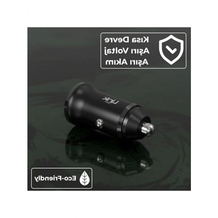 12W 2x USB Araç İçi Şarj Adaptörü - Siyah