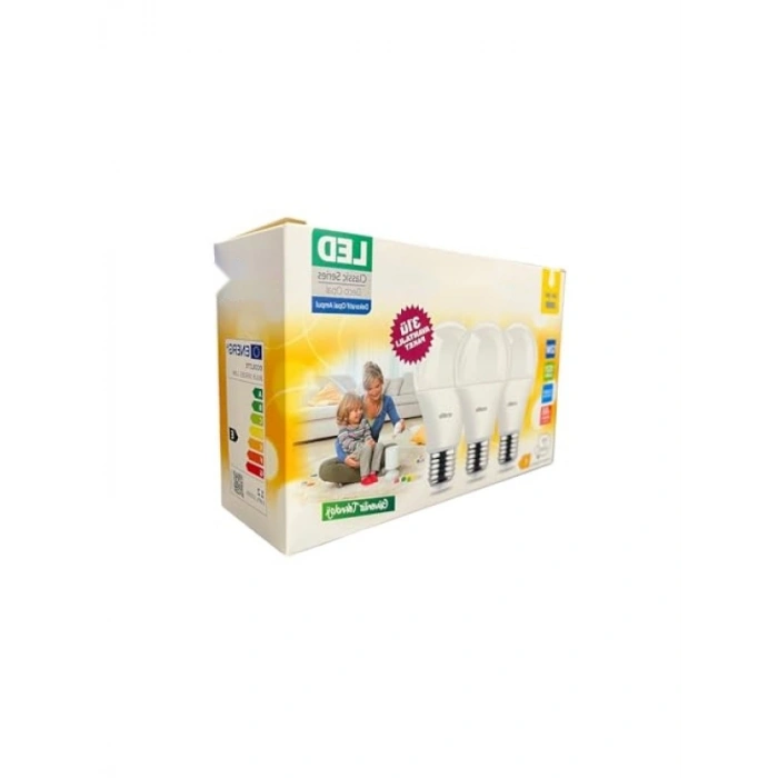 12W LED Ampul, 3lü Paket, 1521 Lümen, E27 Duy