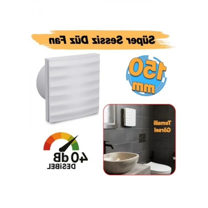 12W Sessiz Banyo WC Aspiratör Fanı - 150 mm