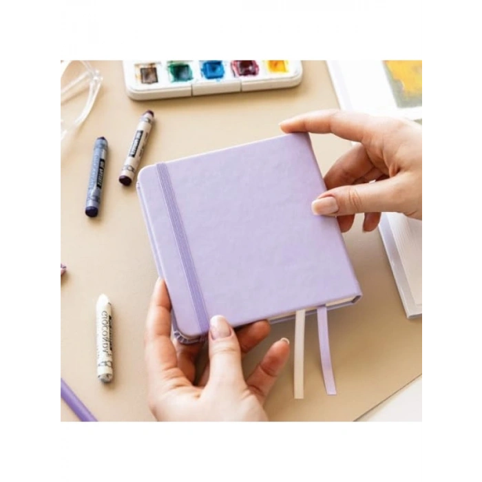 12x12 cm Sert Kapak Eskiz Defteri - 80 Yaprak, Lila