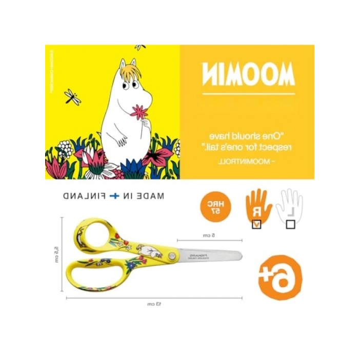 13 cm Mumin Çocuk Makası - Güvenli ve Eğlenceli