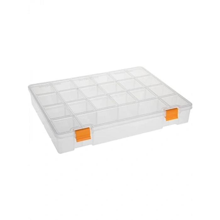 13 Şeffaf Organizer, Darbeye Dayanıklı, 21 Sabit Bölme