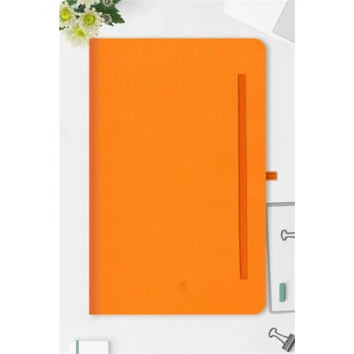13x21 cm Çizgili Defter - Tarihsiz, Turuncu Renk