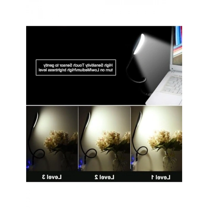 14 LED Işık ve Ayarlanabilir Parlaklık Özellikli USB Masa Lambası