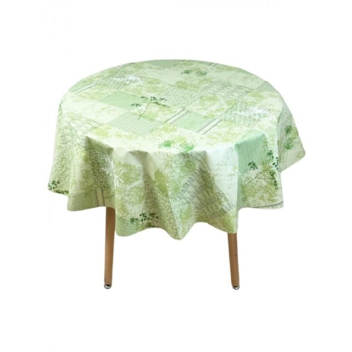 140 cm Yuvarlak Elyaflı Masa Örtüsü, Leke Tutmaz