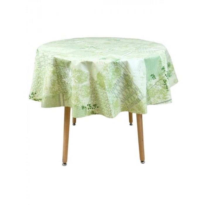 140 cm Yuvarlak Elyaflı Masa Örtüsü, Leke Tutmaz