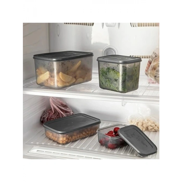 1400ml No Frost Silikon Saklama Kabı, Kapaklı