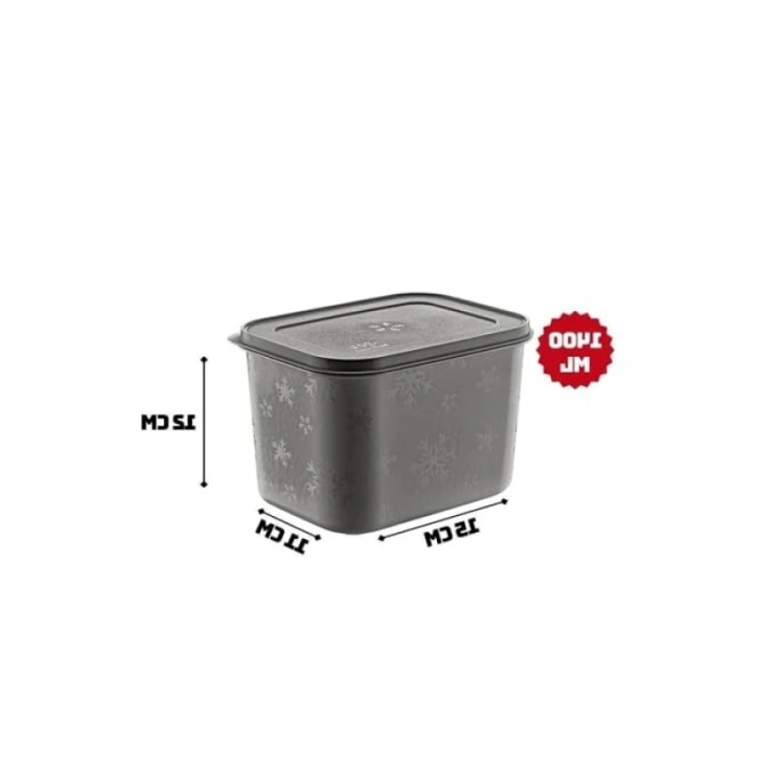 1400ml No Frost Silikon Saklama Kabı, Kapaklı