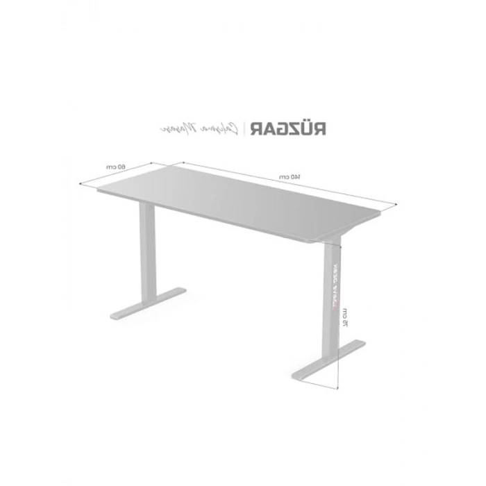 140x60 cm Ölçüsünde Siyah Rüzgar Çalışma Masası