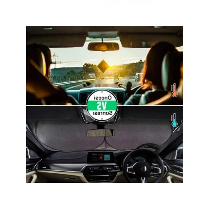 142x67 CM Araç Ön Cam Güneş Koruyucu