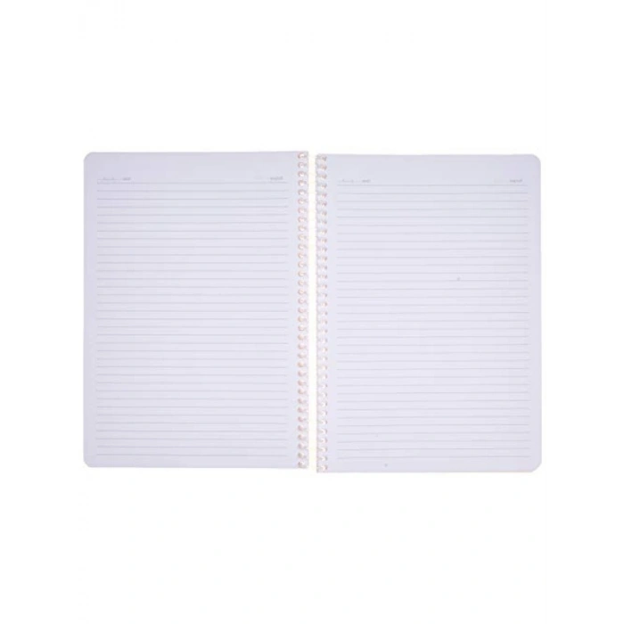 144 Yapraklı Turuncu Spiralli Defter - Çizgili