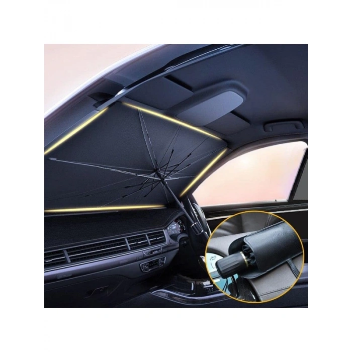 145 Cm UV Korumalı Araç İçi Ön Cam Güneşliği