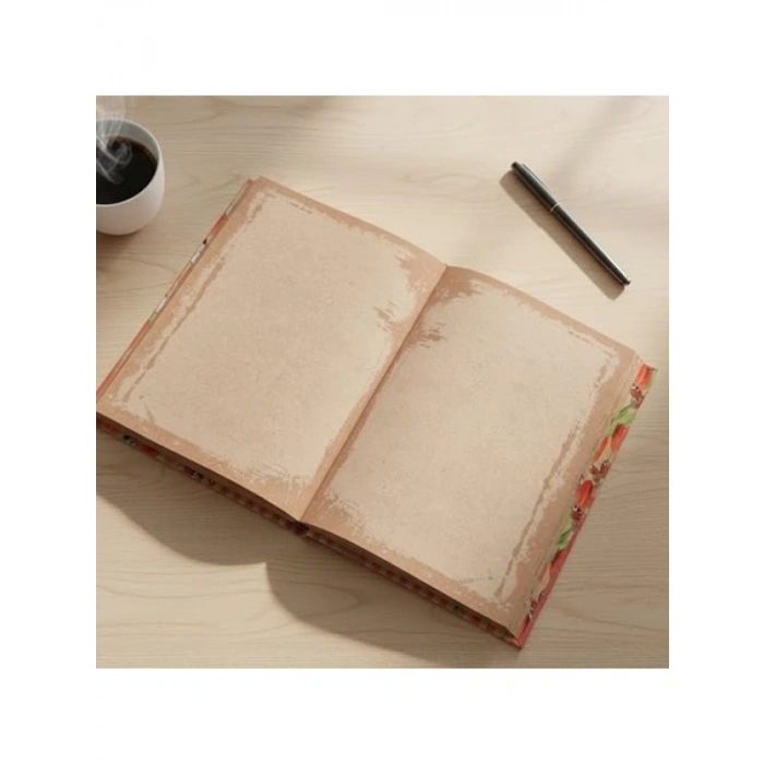 14x20 cm Boyutunda Kraft Hatıra Defteri, 96 Yaprak
