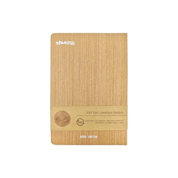 14x21 cm Boyutunda Spiralli Bambu Kapak Defter