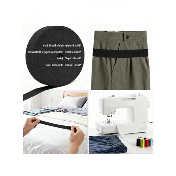 1,5 cm Genişliğinde 10 Metre Lastik Bant