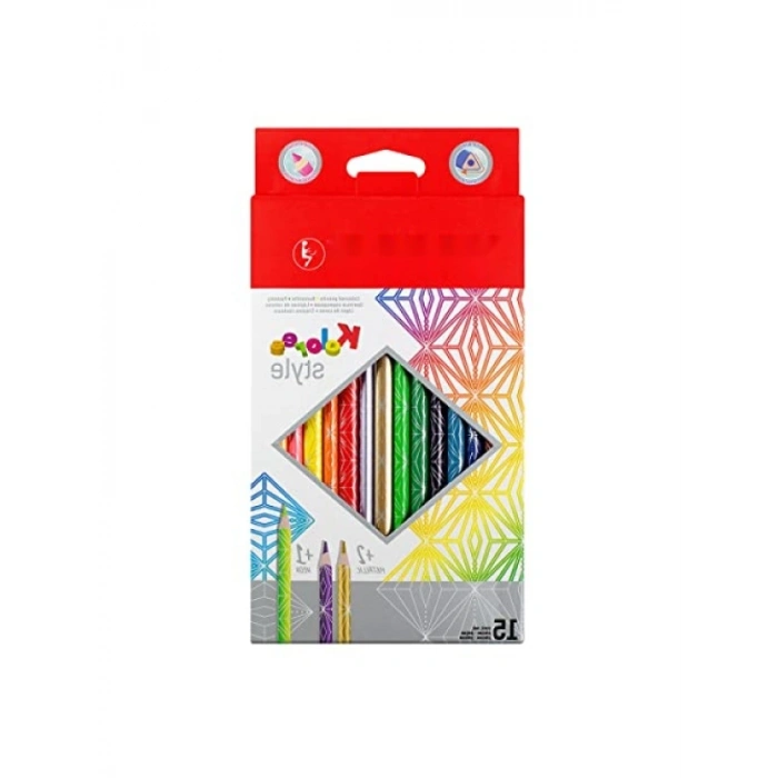 15li Renkli Boya Kalemi Seti