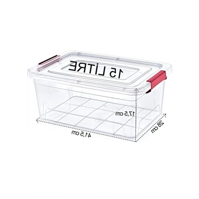 15 LT Kapasiteli Şeffaf Saklama Kabı