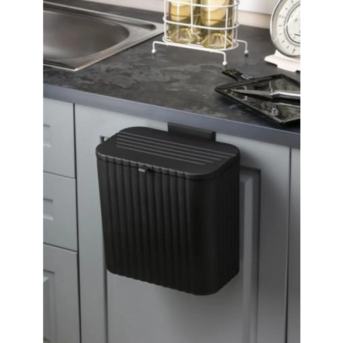15 LT Siyah Mutfak Tezgah Üstü Çöp Kovası