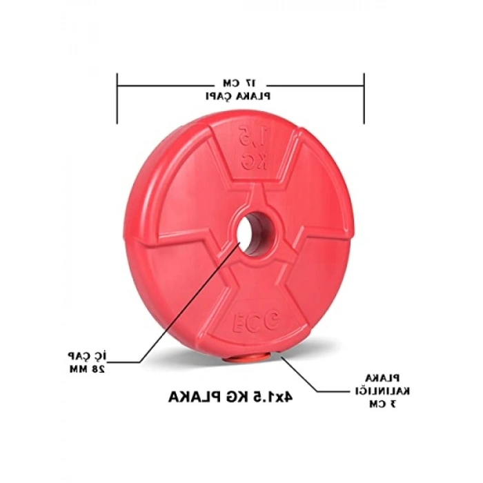 1.5 mm Kalınlığında Kırmızı Spor Plaka - 4 Adet