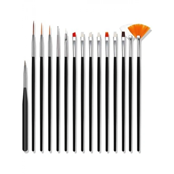 15 Parça Profesyonel Nail Art Fırça Seti, Tırnak Sanatı İçin