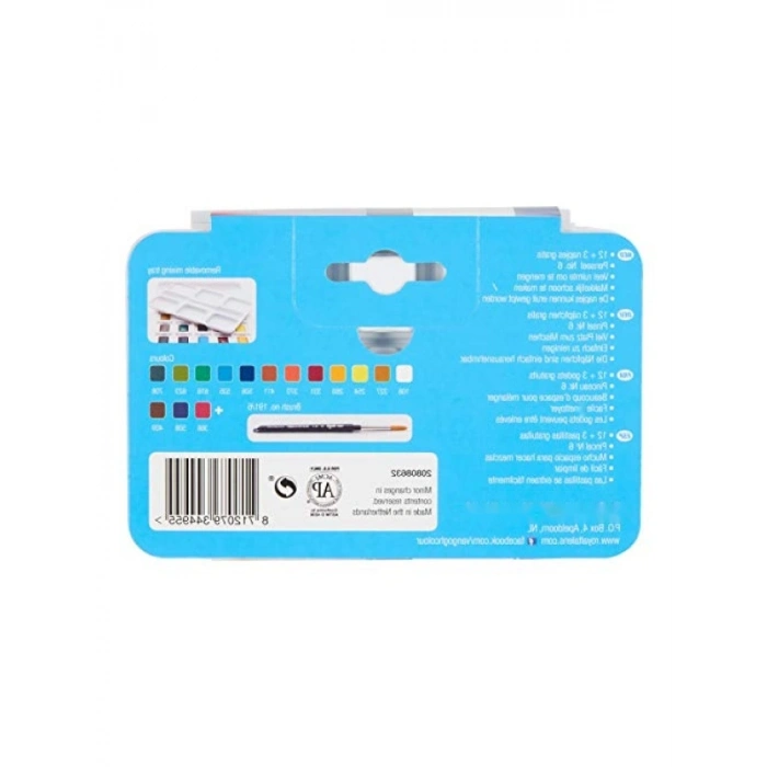 15 Renkli Suluboya Seti - Plastik Kutuda Kolay Kullanım