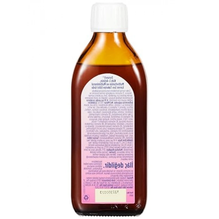 150 mL Çocuklar için L-Arjinin ve Vitamin Desteği Şurup
